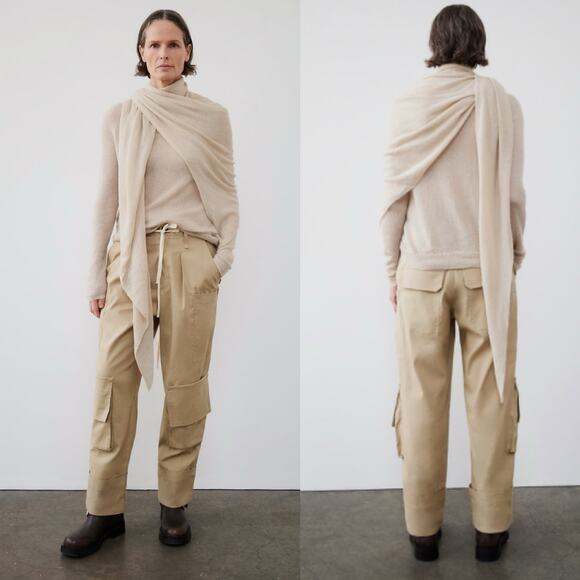 Zara Multipocketed Cargo Khaki Pants - Picture 1 of 10